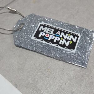 🧳🎒Silver Glitter Luggage/Backpack Tag